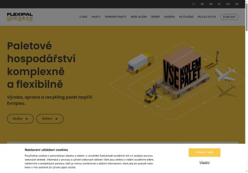 Webové stránky Flexipal a.s., Křoví