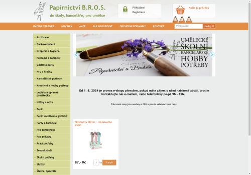 Zobrazit webové stránky Papírnictví u Brabců