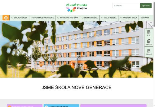 Zobrazit webové stránky Základní škola a Mateřská škola, Znojmo, Pražská 98