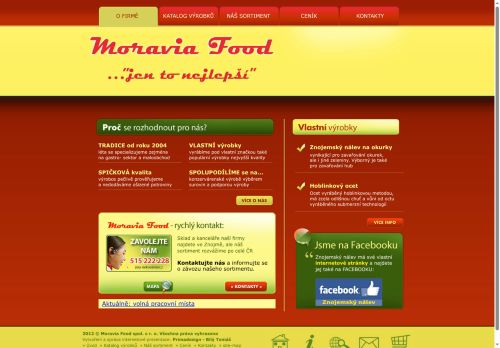 Moravia Food s.r.o. nabízí práci na pozici Skladník  m/ž v obci Znojmo
