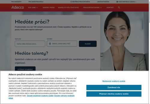 Zobrazit webové stránky Adecco - pobočka Brno