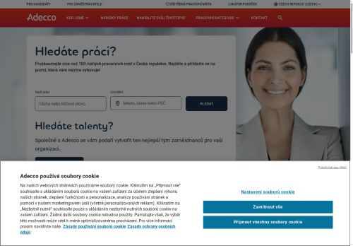Zobrazit webové stránky Adecco - pobočka Brno
