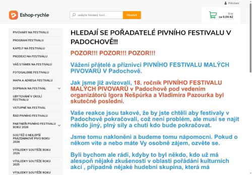 Zobrazit webové stránky Pivní festival Padochov
