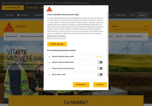 Zobrazit webové stránky Sika CZ, s.r.o. výrobní závod Modřice