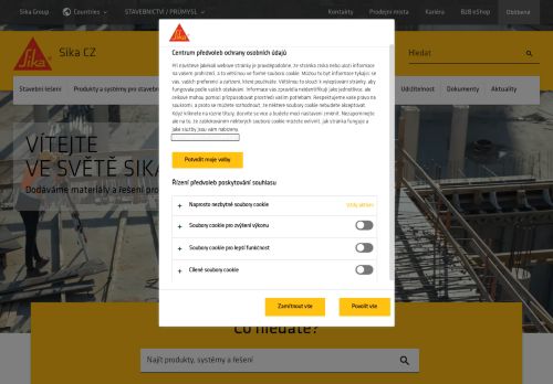 Zobrazit webové stránky Sika CZ, s.r.o. výrobní závod Modřice