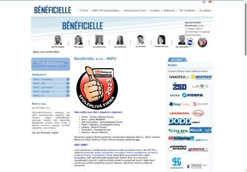 Zobrazit webové stránky Bénéficielle; s.r.o. - pobočka Brno