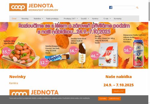 JEDNOTA, spotřební družstvo, Moravský Krumlov nabízí práci na pozici Vedoucí oddělení finanční účtárny v obci Moravský Krumlov