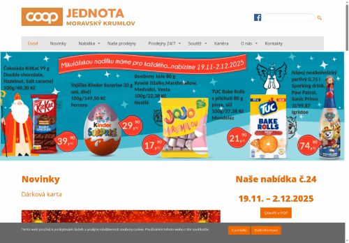 Zobrazit webové stránky JEDNOTA, spotřební družstvo, Moravský Krumlov - COOP