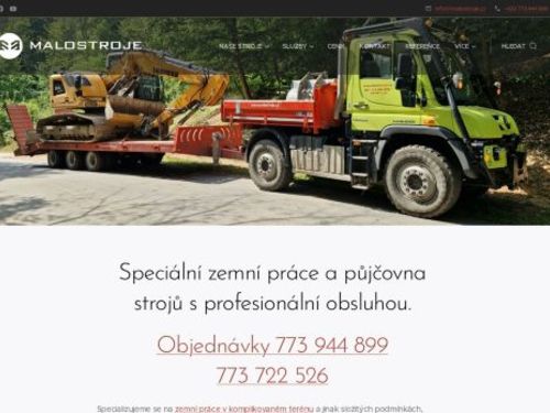 Půjčovna minibagrů a minidumperů Brno Malostroje.cz