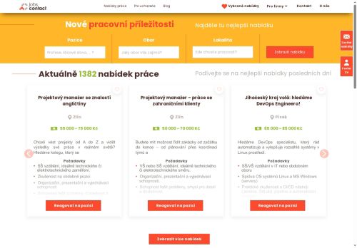 Zobrazit webové stránky Jobs Contact Consulting, s.r.o.