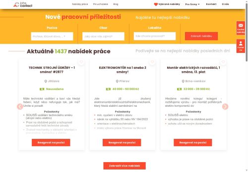 Zobrazit webové stránky Jobs Contact Consulting, s.r.o.