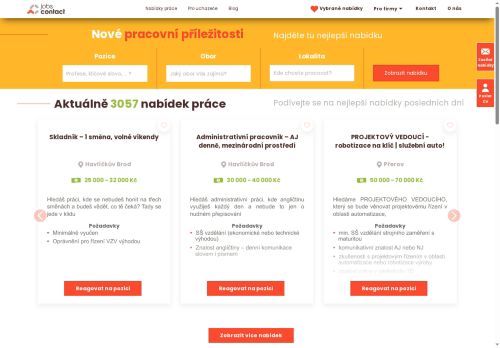 Zobrazit webové stránky Jobs Contact Consulting, s.r.o.