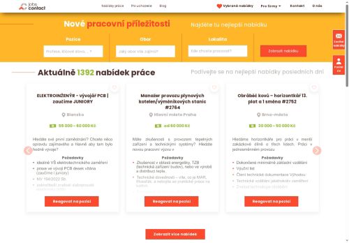 Zobrazit webové stránky Jobs Contact Consulting, s.r.o.
