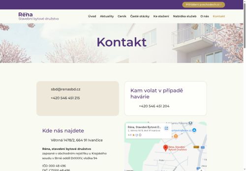 Zobrazit webové stránky Stavební bytové družstvo Réna