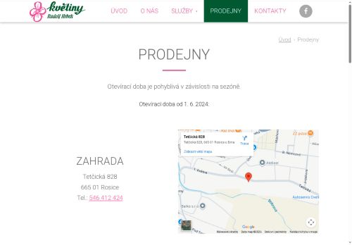 Zobrazit webové stránky Květinářství – Rudolf Hrbek