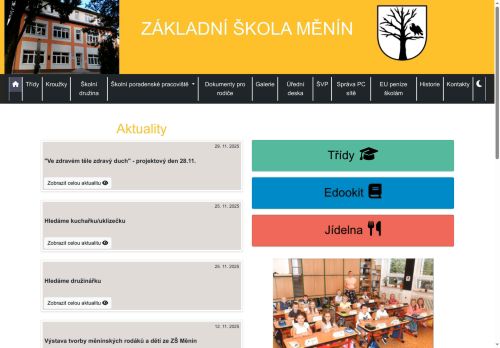 Zobrazit webové stránky Základní škola Měnín 