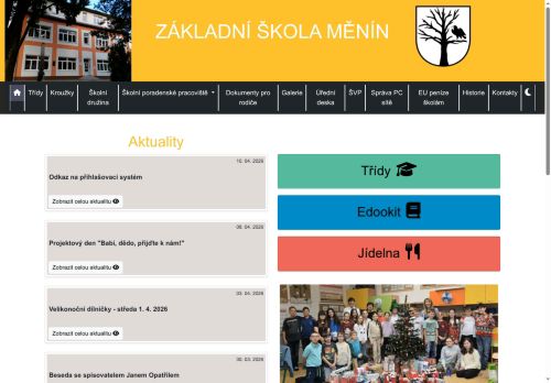 Zobrazit webové stránky Základní škola Měnín 