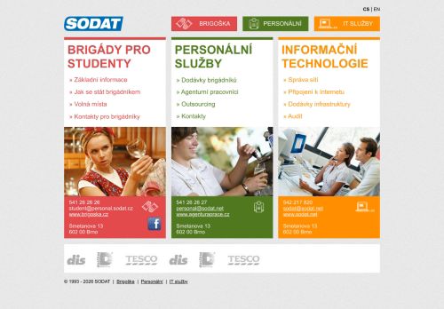 Zobrazit webové stránky SODAT