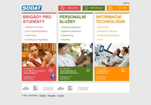 Zobrazit webové stránky SODAT