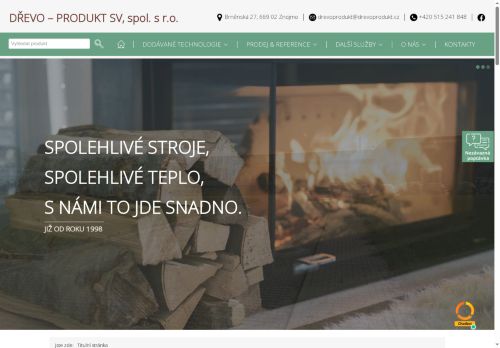 DŘEVO - PRODUKT SV, spol. s r. o. nabízí práci na pozici Servisní technik lesnicko-zemědělských strojů v obci Znojmo