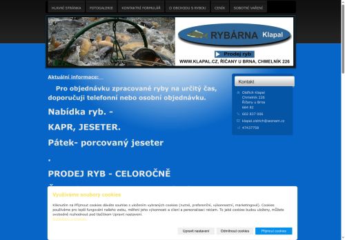 Zobrazit webové stránky Rybárna Klapal