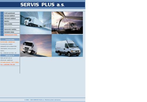 Webové stránky SERVIS PLUS a.s., Želešice
