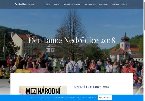 Zobrazit webové stránky Festival Den tance v Nedvědici