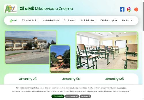 Základní škola a Mateřská škola, Mikulovice u Znojma, příspěvková organizace nabízí práci na pozici Kuchař/kuchařka v obci Mikulovice