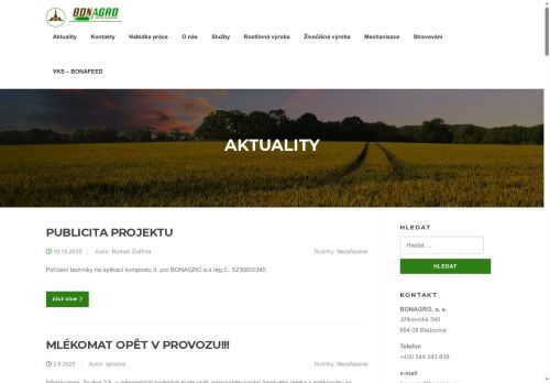 BONAGRO, a.s. nabízí práci na pozici Ošetřovatel/ka hospodářských zvířat - dojička, dojič v obci Viničné Šumice