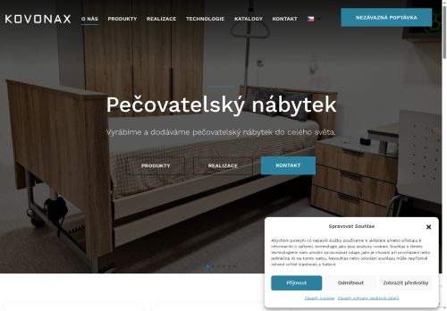 Webové stránky KOVONAX spol. s r.o., Bystřice pod Hostýnem