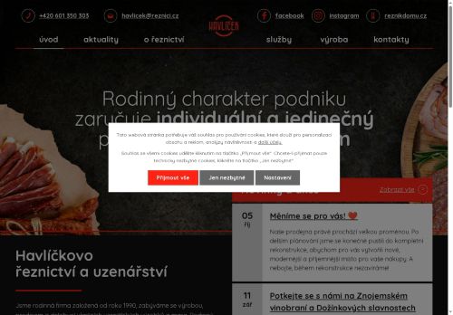 Webové stránky Tomáš Havlíček, Třebíč