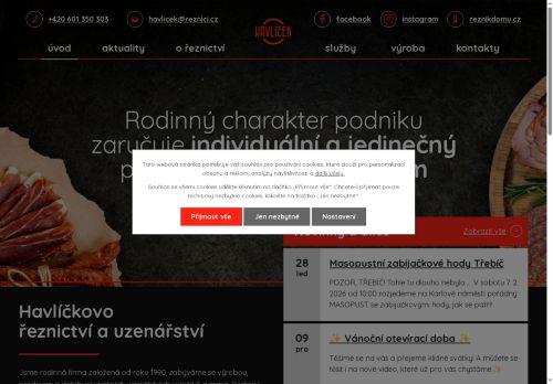 Webové stránky Tomáš Havlíček, Třebíč