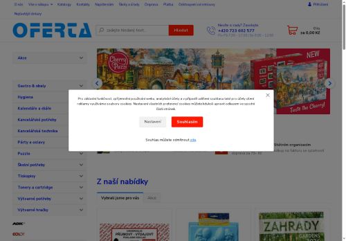 Webové stránky Papírenské zboží s.r.o., Hodonín