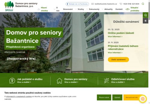 Domov pro seniory Bažantnice, příspěvková organizace nabízí práci na pozici pracovník/ce úklidu v obci Hodonín