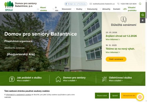 Domov pro seniory Bažantnice, příspěvková organizace nabízí práci na pozici všeobecná sestra (m/ž) v obci Hodonín