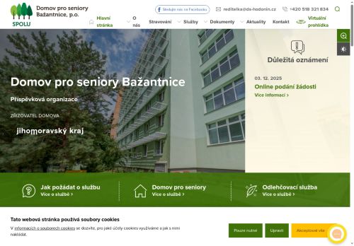 Domov pro seniory Bažantnice, příspěvková organizace nabízí práci na pozici všeobecná sestra v obci Hodonín