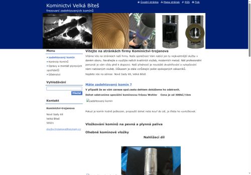 Zobrazit webové stránky Kominictví Trojanová Velká Bíteš