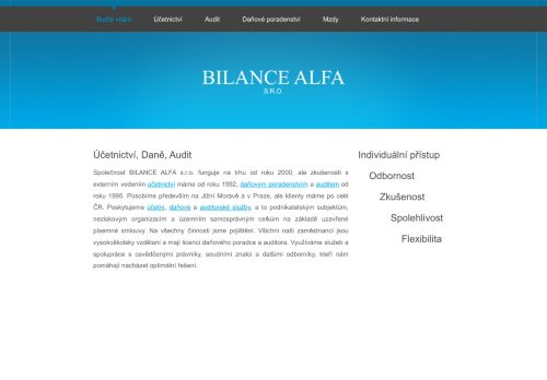 Zobrazit webové stránky BILANCE ALFA s.r.o.