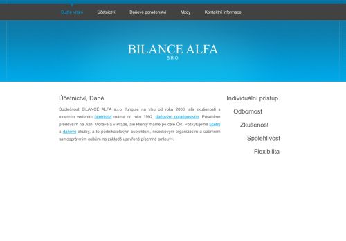 Zobrazit webové stránky BILANCE ALFA s.r.o.