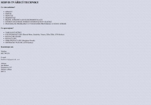 Zobrazit webové stránky Jan Hubert