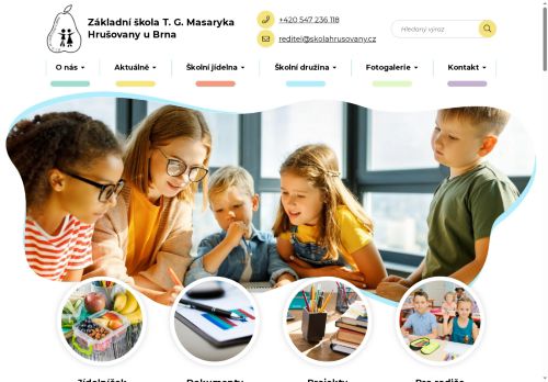 Webové stránky Základní škola T.G. Masaryka Hrušovany u Brna, Hrušovany u Brna