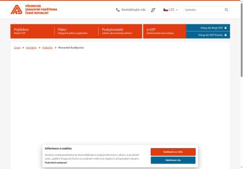 Zobrazit webové stránky VZP Moravské Budějovice
