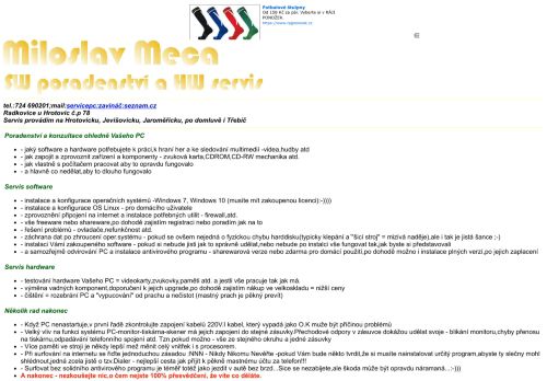 Zobrazit webové stránky Servis počítačů a notebooků Miloslav Meca