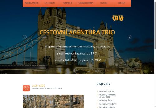 Zobrazit webové stránky Cestovní agentura Trio