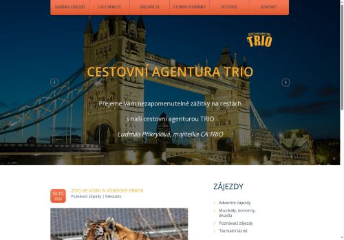 Zobrazit webové stránky Cestovní agentura Trio