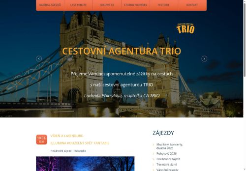 Zobrazit webové stránky Cestovní agentura Trio
