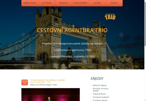 Zobrazit webové stránky Cestovní agentura Trio