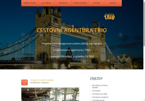 Zobrazit webové stránky Cestovní agentura Trio