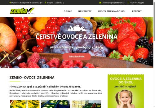 Zobrazit webové stránky ZEMKO, spol. s r.o.