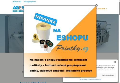 Webové stránky AG-FOIL BOHEMIA s.r.o., Břeclav
